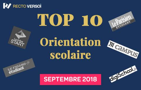 Top 10 des articles sur l'orientation scolaire septembre 2018 