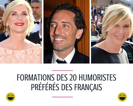 Formations des 20 humoristes préférés des français